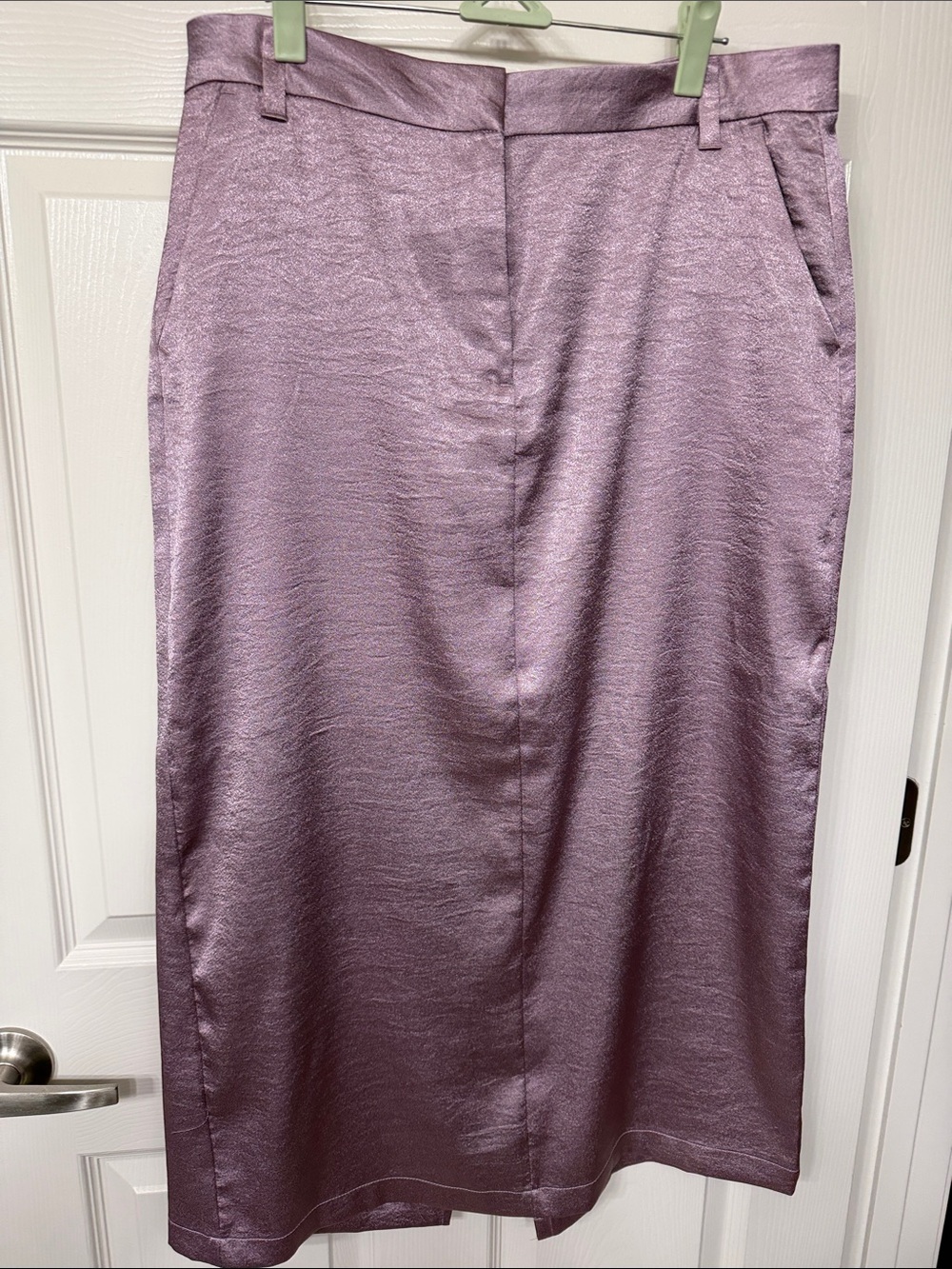 Liz Claiborne Shimmery Lavender Midi Skirt